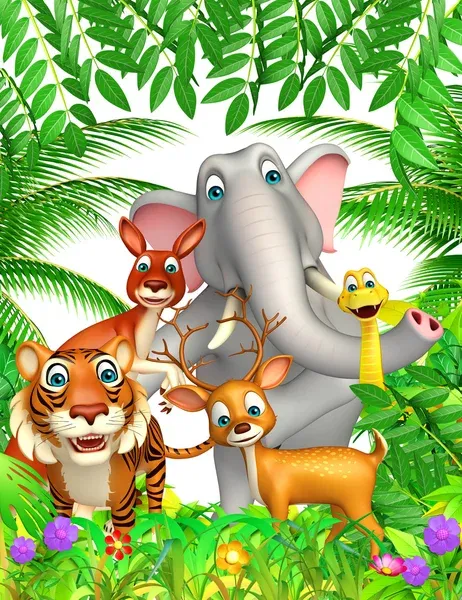 gambar kebun binatang kartun