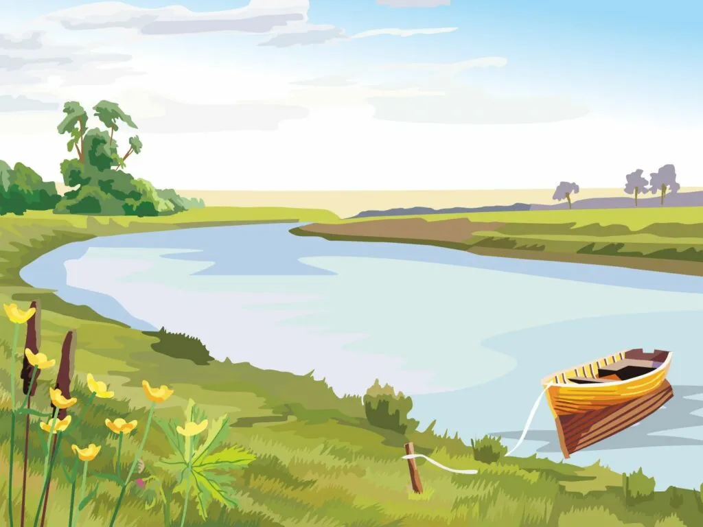 gambar sungai kartun