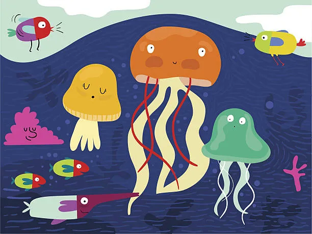 Kumpulan Gambar Ubur Ubur Kartun Sangat Bagus Lengkap 12 gambar ubur ubur kartun