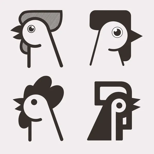 logo kepala ayam vektor