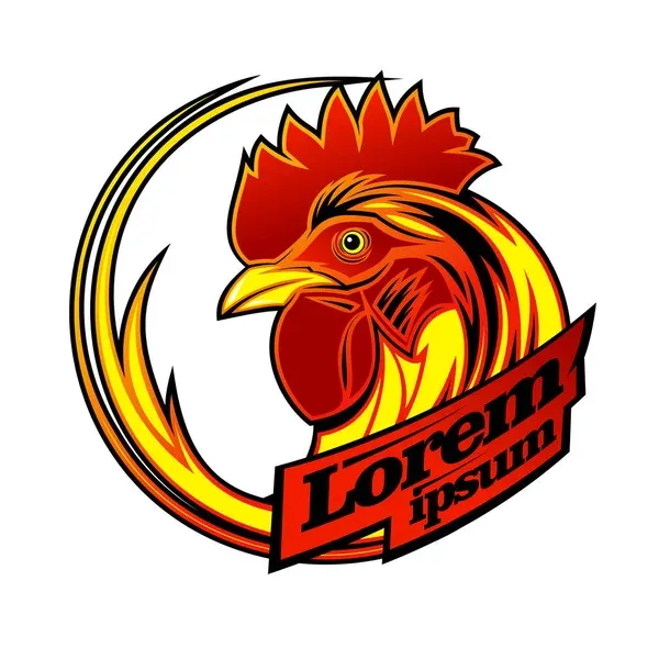 logo kepala ayam vektor
