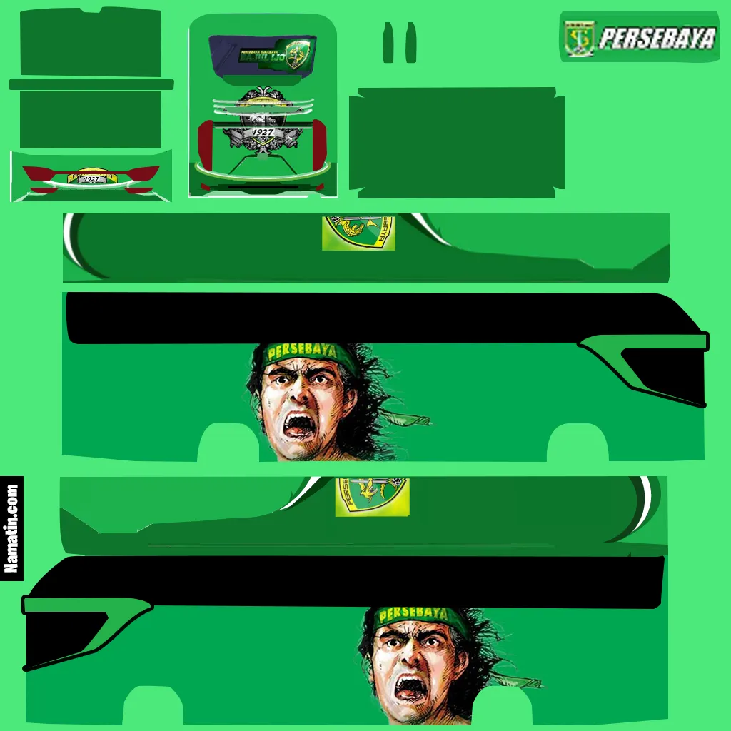 Kumpulan Livery Bussid Persebaya Terbagus dan Terlengkap 7 livery bussid persebaya