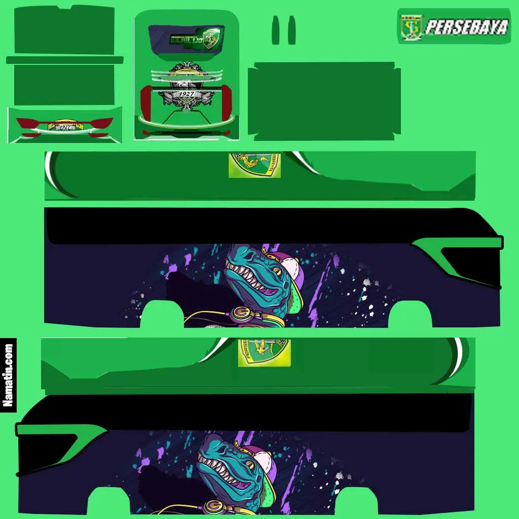 Kumpulan Livery Bussid Persebaya Terbagus dan Terlengkap 8 livery bussid persebaya