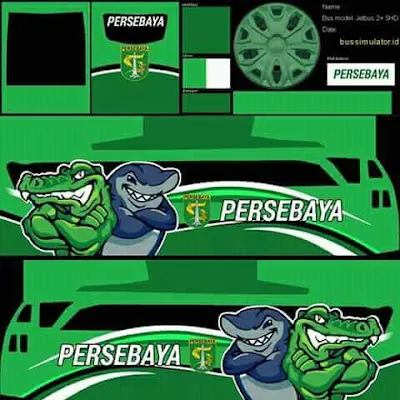 Kumpulan Livery Bussid Persebaya Terbagus dan Terlengkap 6 livery bussid persebaya