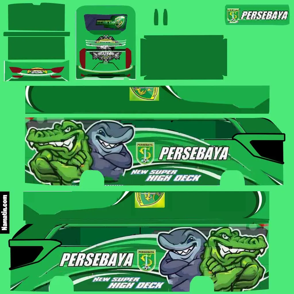 Kumpulan Livery Bussid Persebaya Terbagus dan Terlengkap 2 livery bussid persebaya