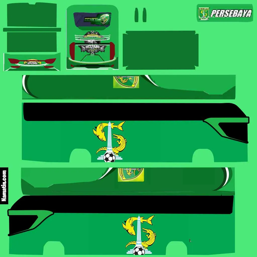 Kumpulan Livery Bussid Persebaya Terbagus dan Terlengkap 12 livery bussid persebaya