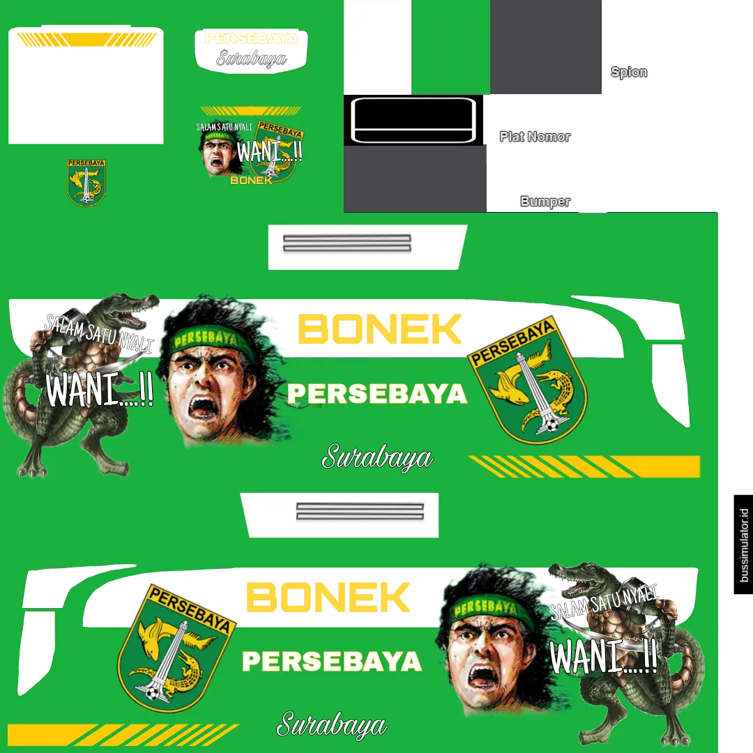 Kumpulan Livery Bussid Persebaya Terbagus dan Terlengkap 10 livery bussid persebaya