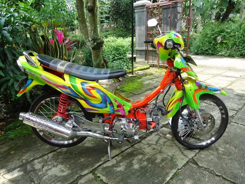 Kumpulan Desain Modifikasi Shogun 110 Yang Keren 8 modifikasi shogun 110
