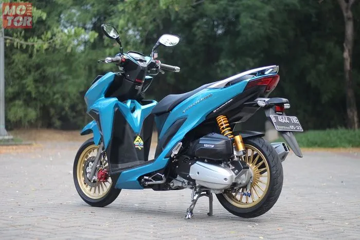 modifikasi vario 150 warna biru doff
