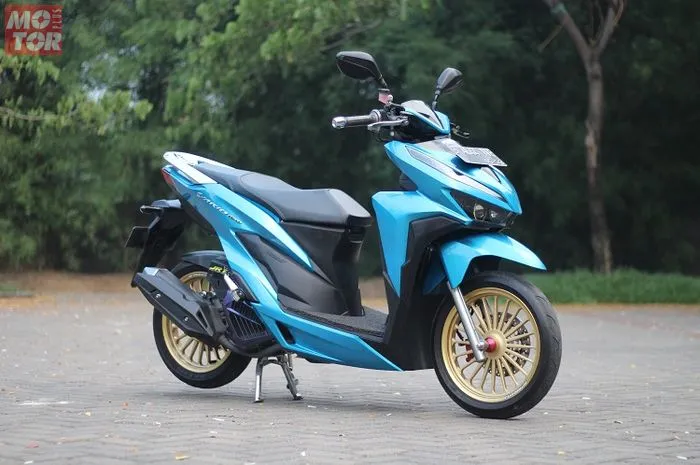 modifikasi vario 150 warna biru doff