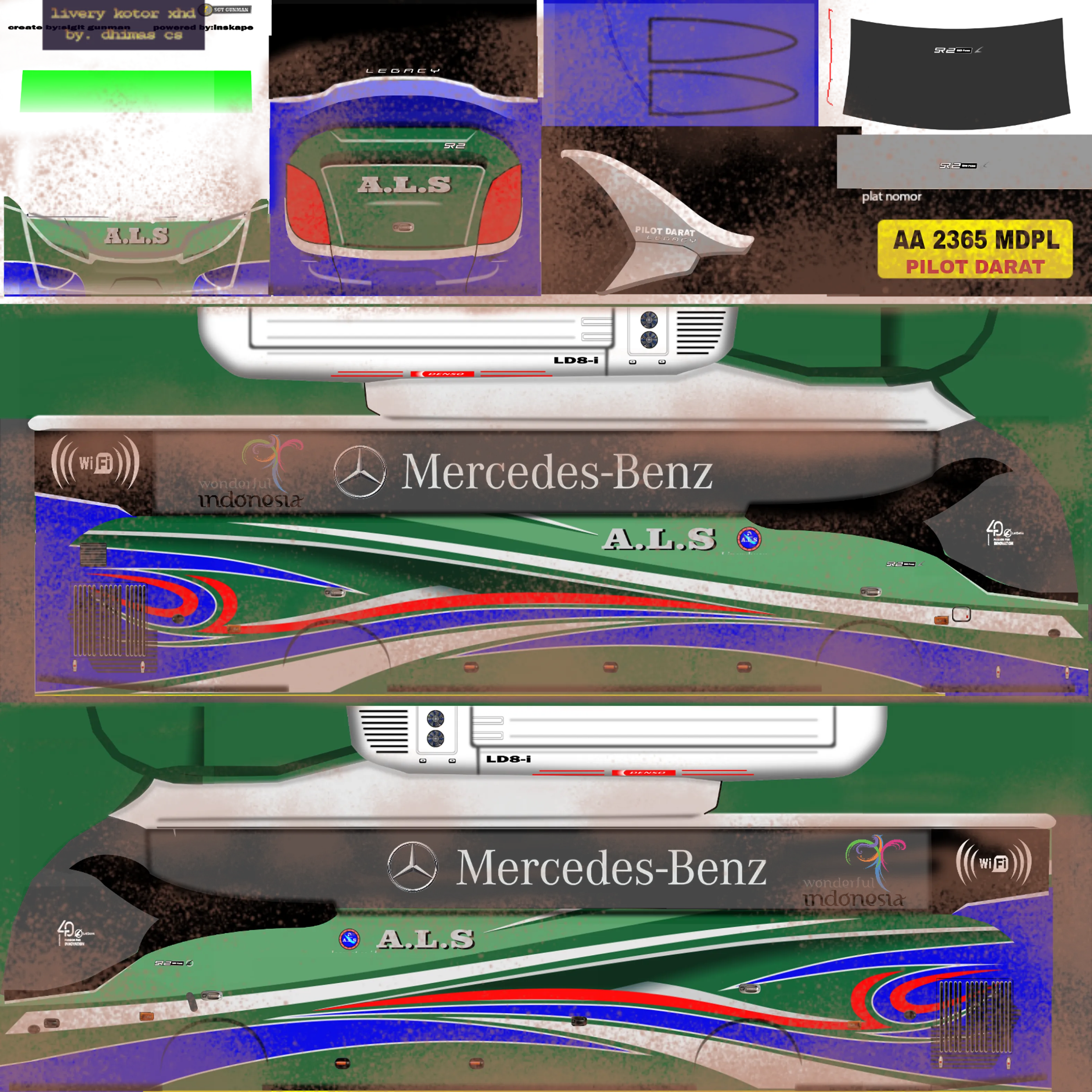 livery bussid als kotor