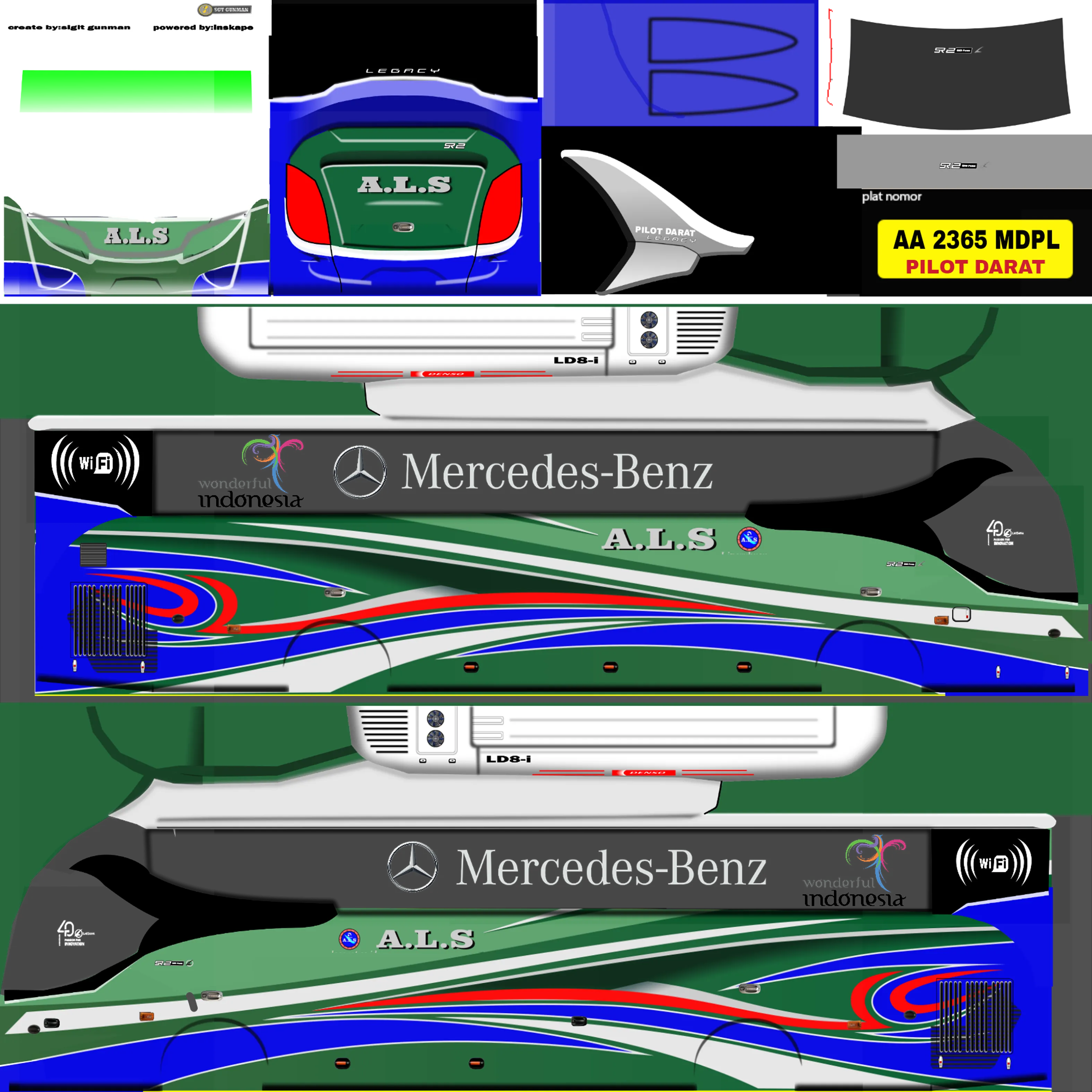 Kumpulan Livery Bussid Arjuna XHD Jetbus 3 Keren dan Lengkap 9 livery bussid arjuna xhd jetbus 3