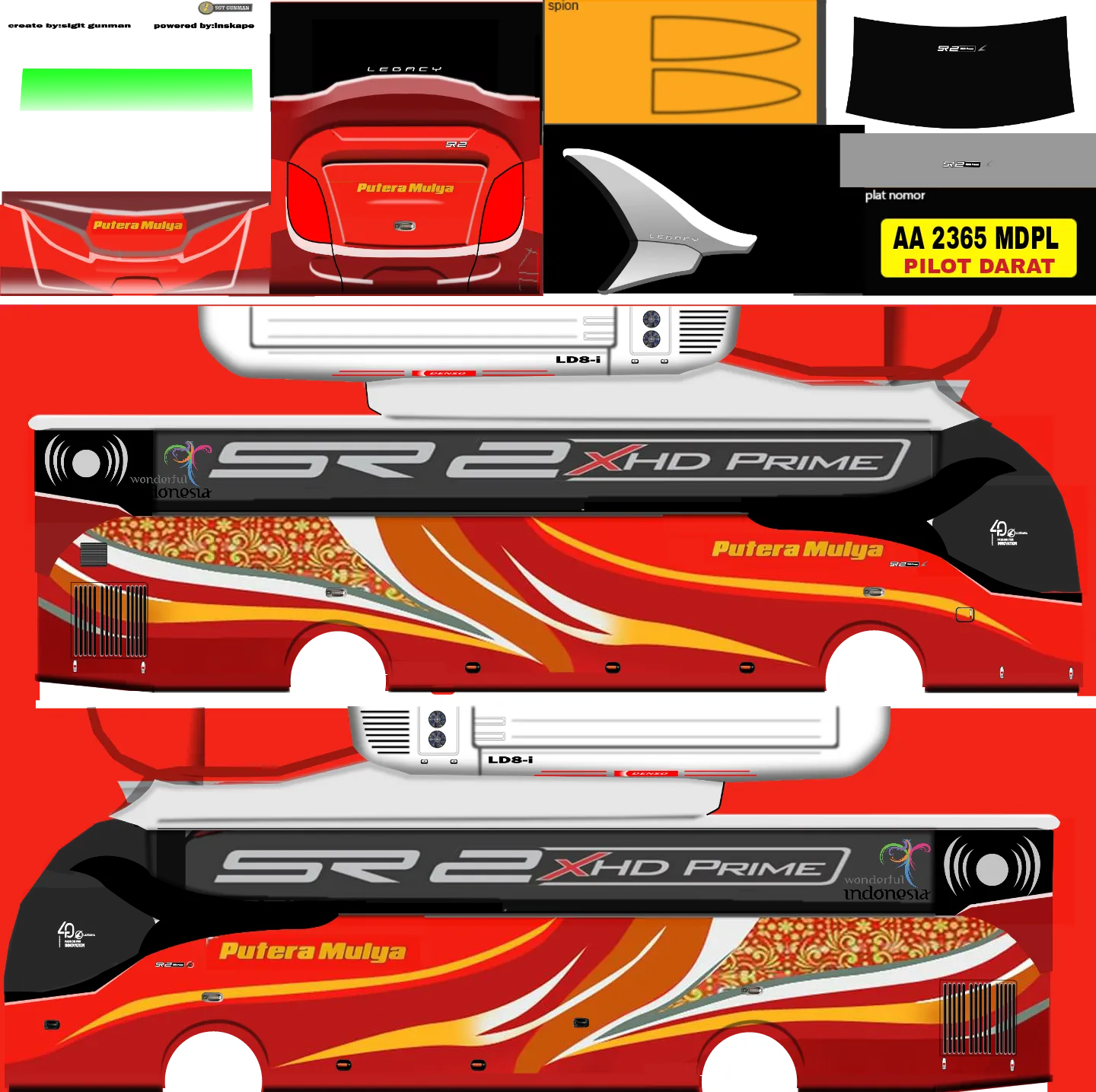 Kumpulan Livery Bussid Arjuna XHD Jetbus 3 Keren dan Lengkap 4 livery bussid arjuna xhd jetbus 3