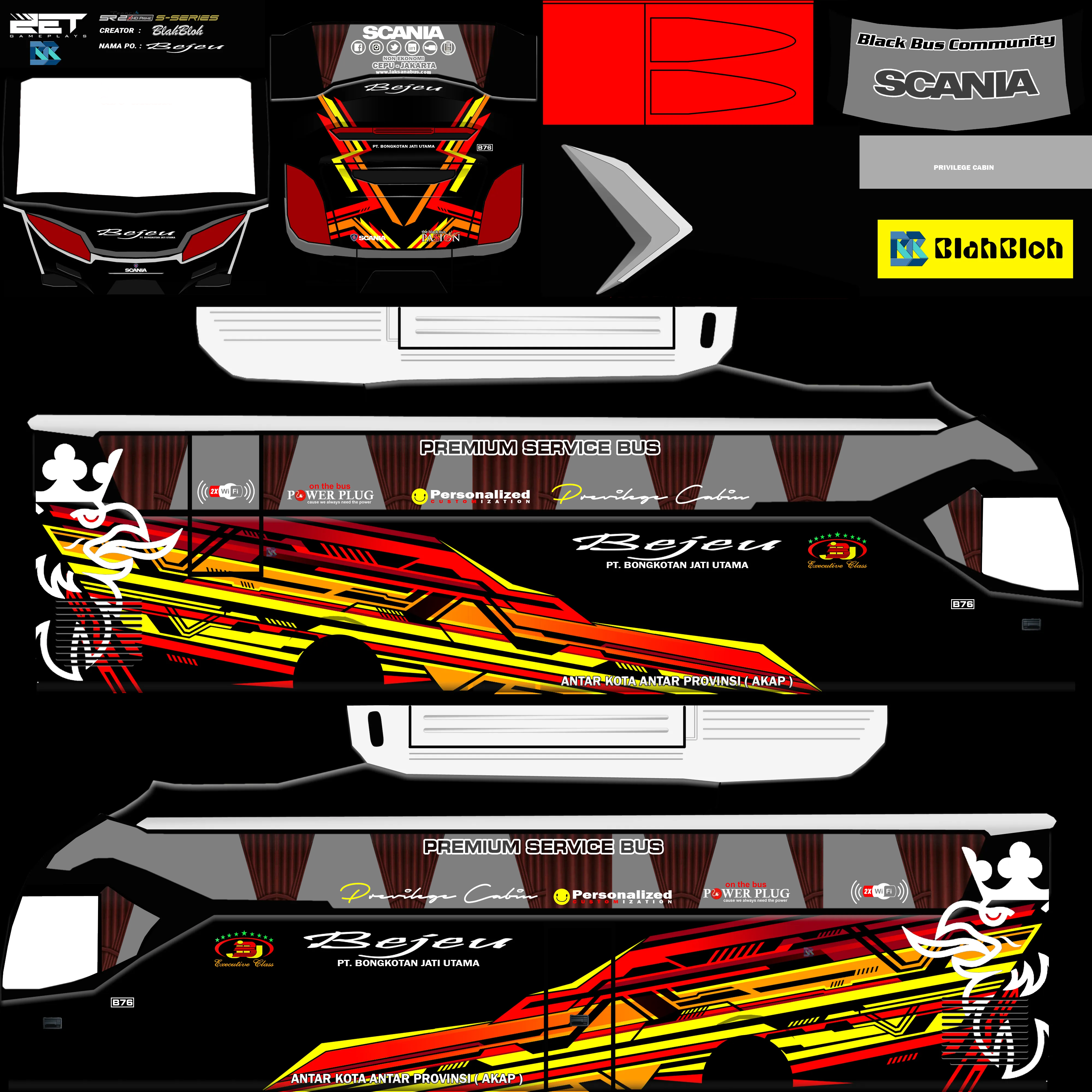 Kumpulan Livery Bussid Arjuna XHD Jetbus 3 Keren dan Lengkap 17 livery bussid arjuna xhd jetbus 3