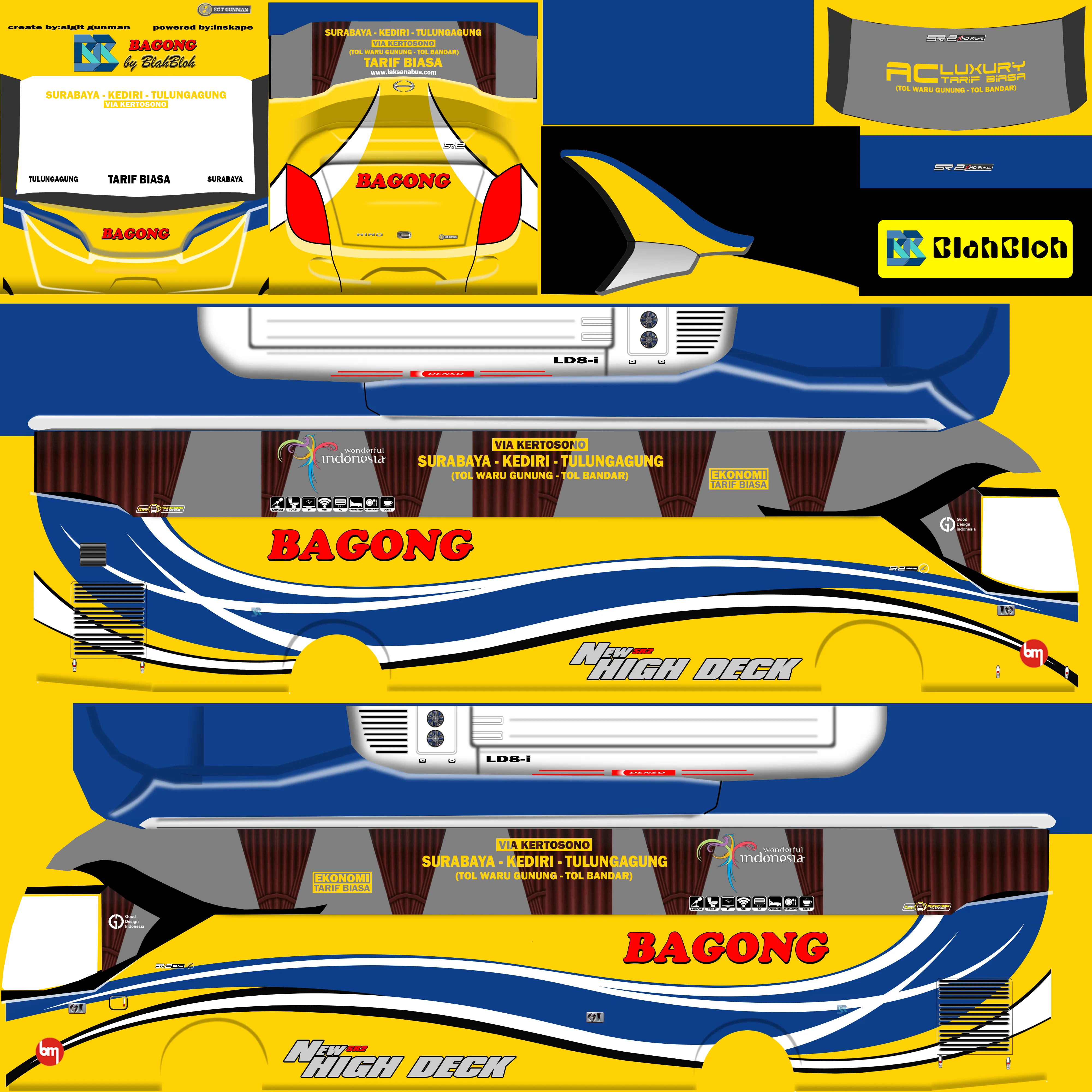 Kumpulan Livery Bussid Arjuna XHD Jetbus 3 Keren dan Lengkap 18 livery bussid arjuna xhd jetbus 3