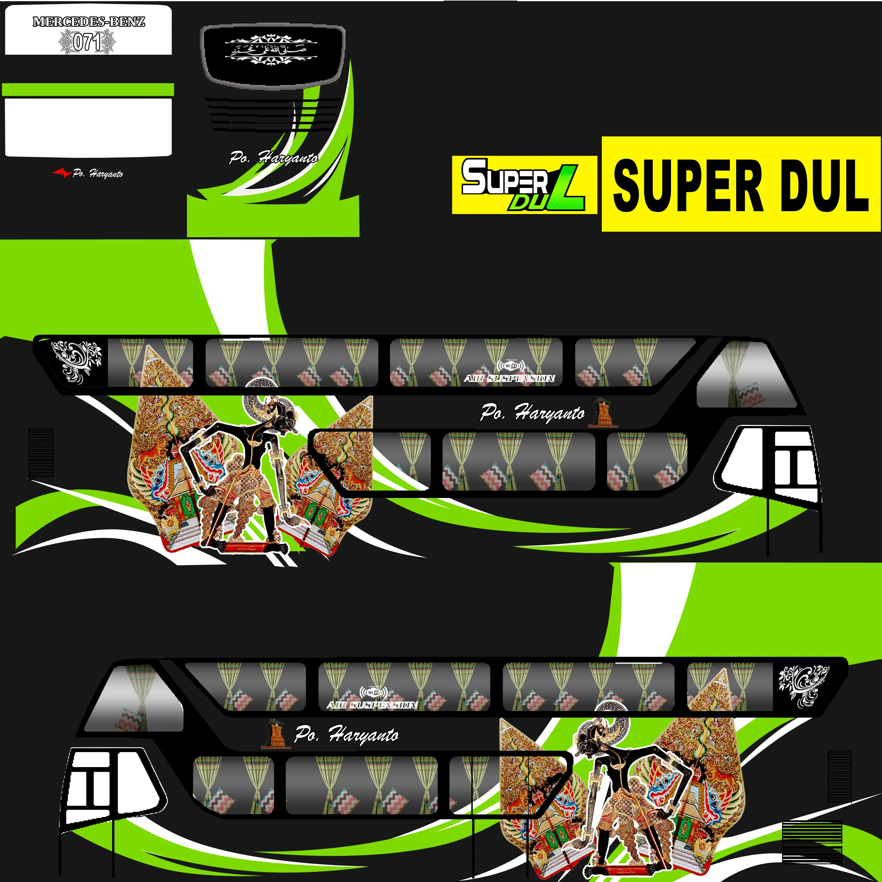 Kumpulan Livery Bussid PO Haryanto Keren Banget Lengkap 10 livery bussid po haryanto