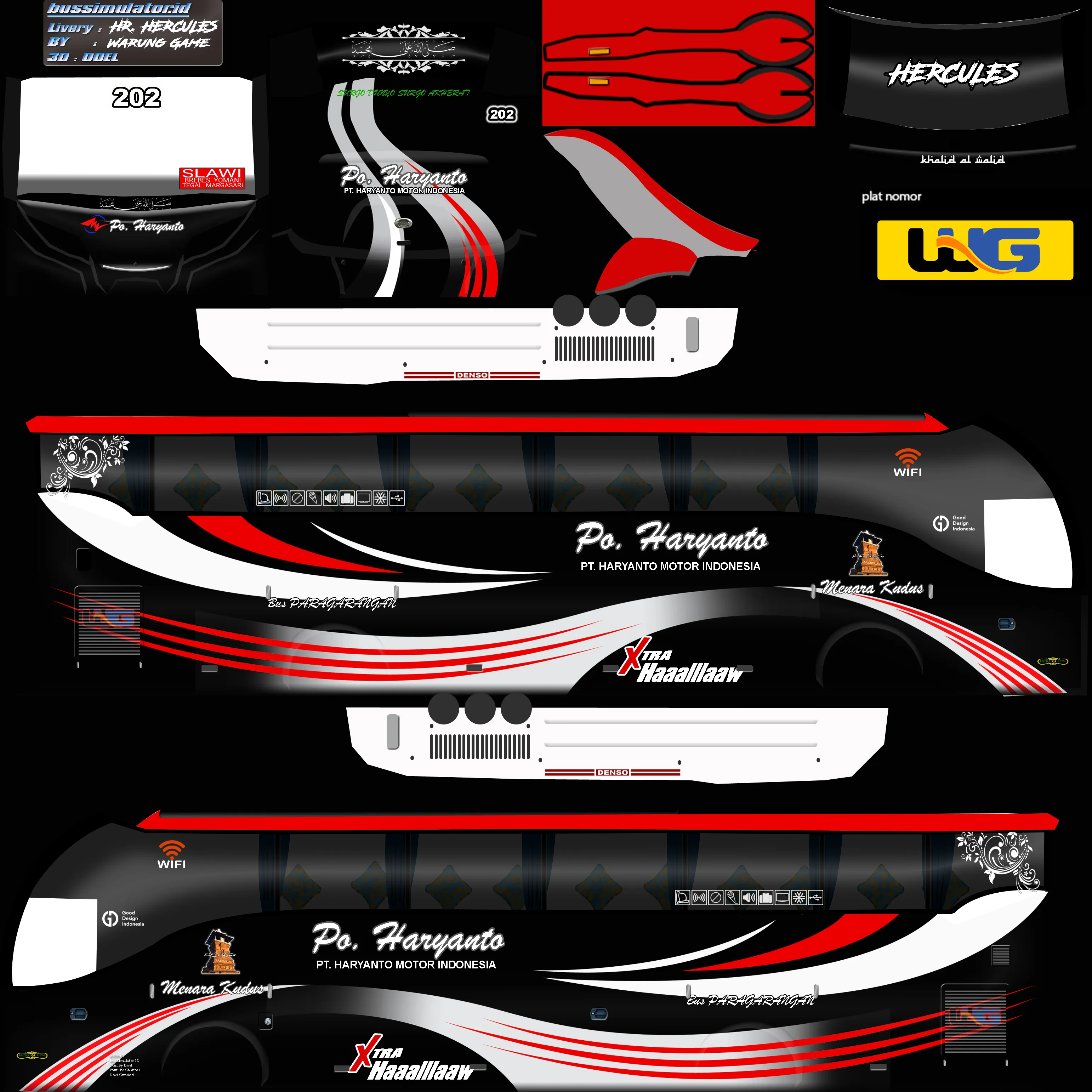 Kumpulan Livery Bussid PO Haryanto Keren Banget Lengkap 4 livery bussid po haryanto