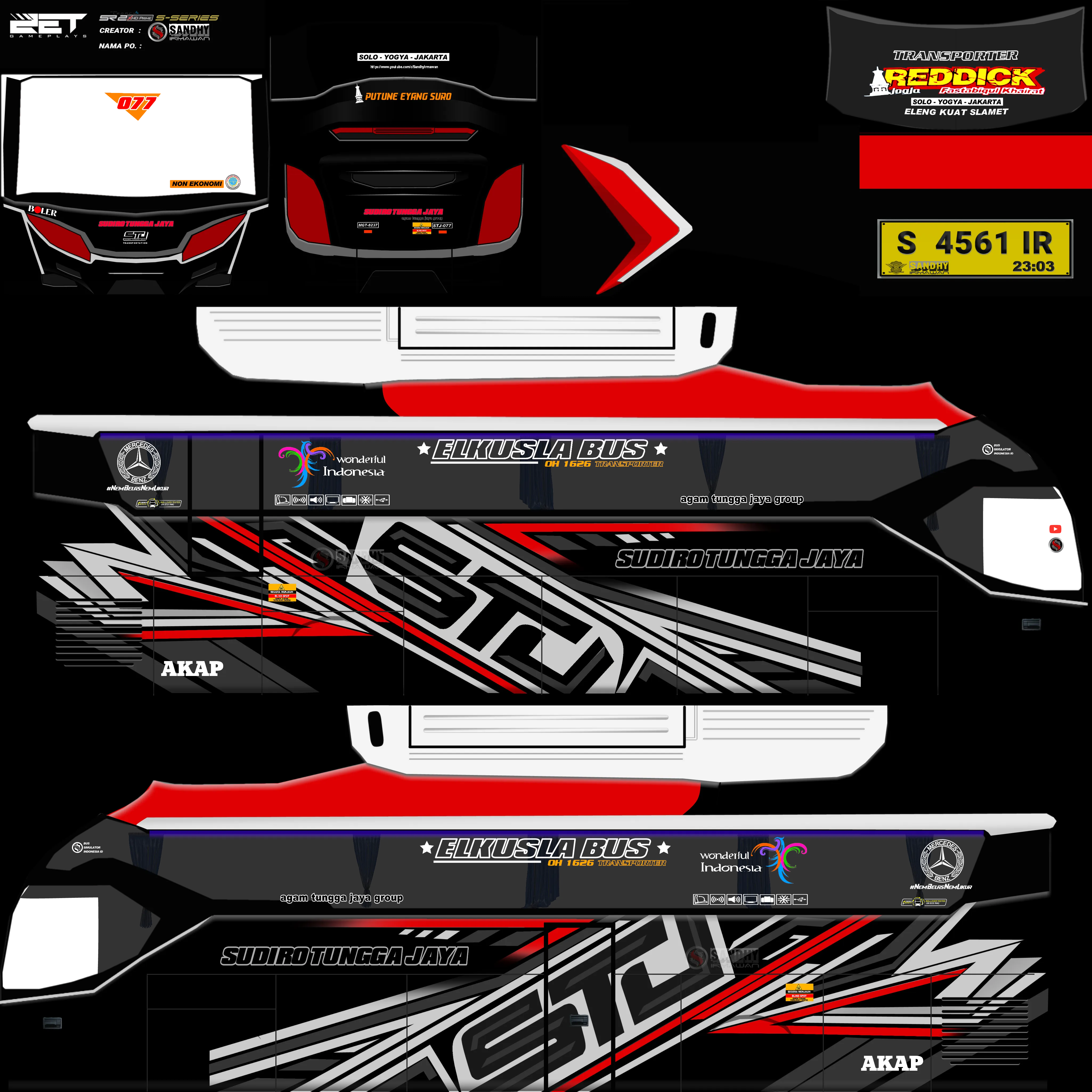 Kumpulan Livery Bussid Sudiro Tungga Jaya SHD Jernih Terlengkap 7 livery bussid sudiro tungga jaya shd jernih