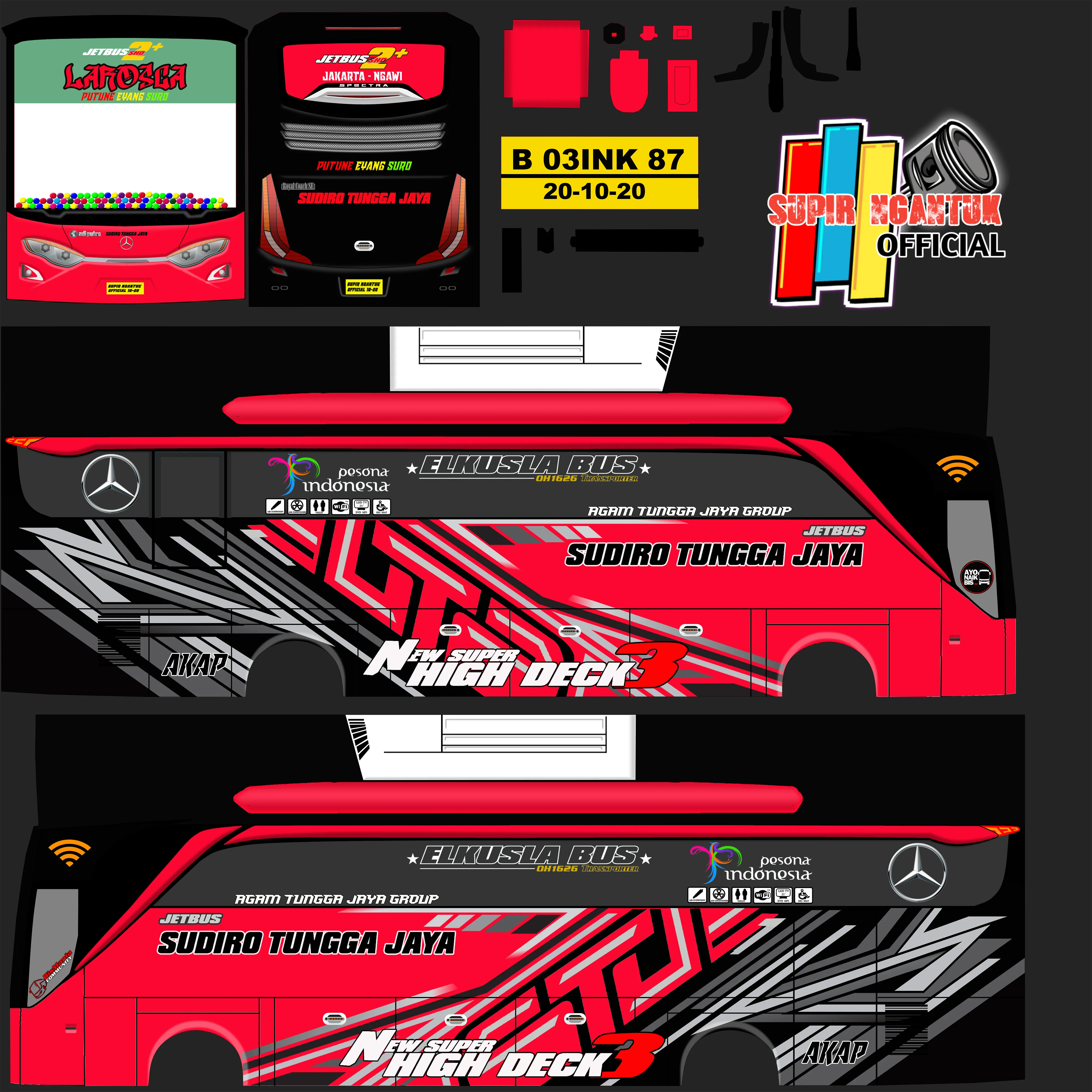 Kumpulan Livery Bussid Sudiro Tungga Jaya SHD Jernih Terlengkap 15 livery bussid sudiro tungga jaya shd jernih