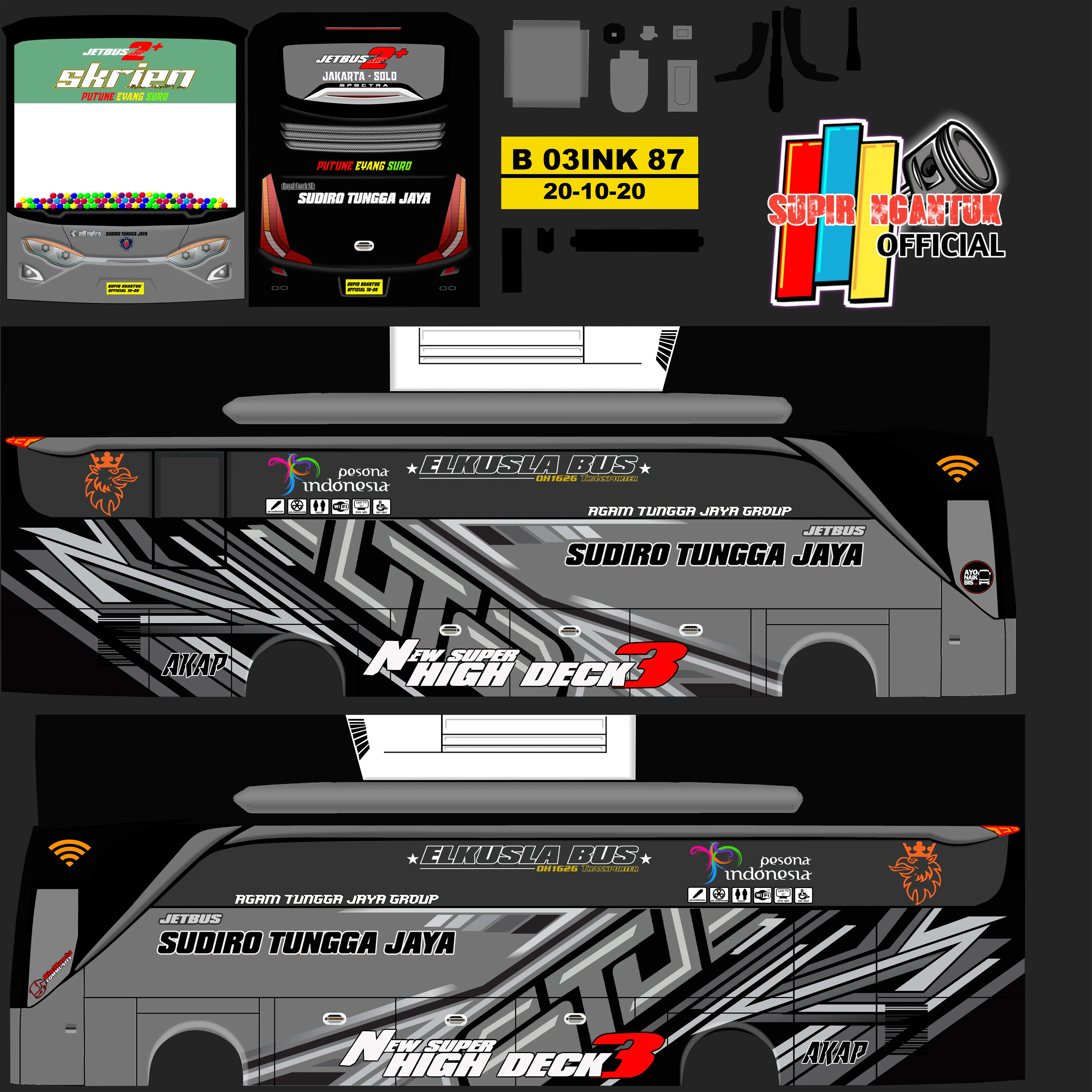 Kumpulan Livery Bussid Sudiro Tungga Jaya SHD Jernih Terlengkap 14 livery bussid sudiro tungga jaya shd jernih