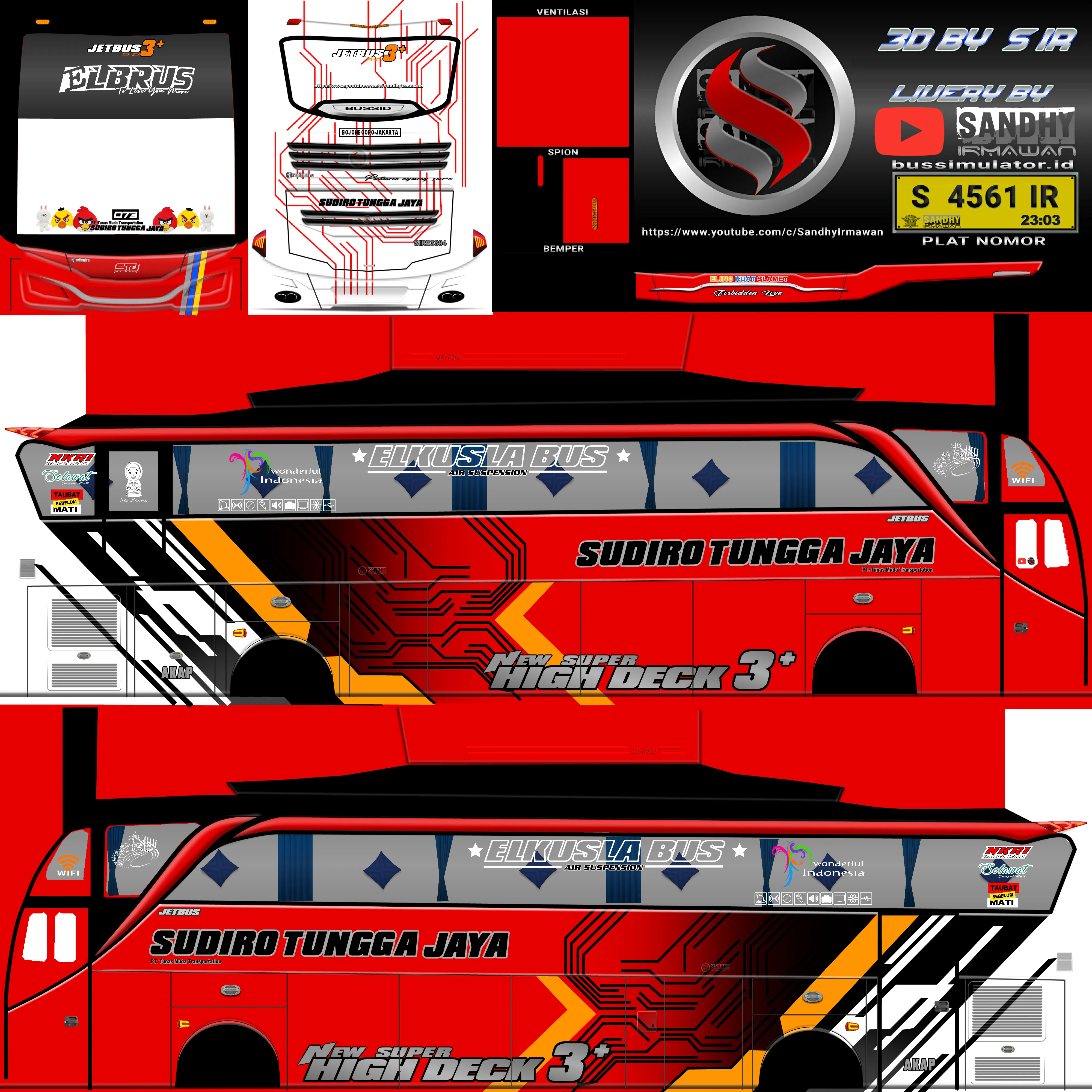 Kumpulan Livery Bussid Sudiro Tungga Jaya SHD Jernih Terlengkap 11 livery bussid sudiro tungga jaya shd jernih