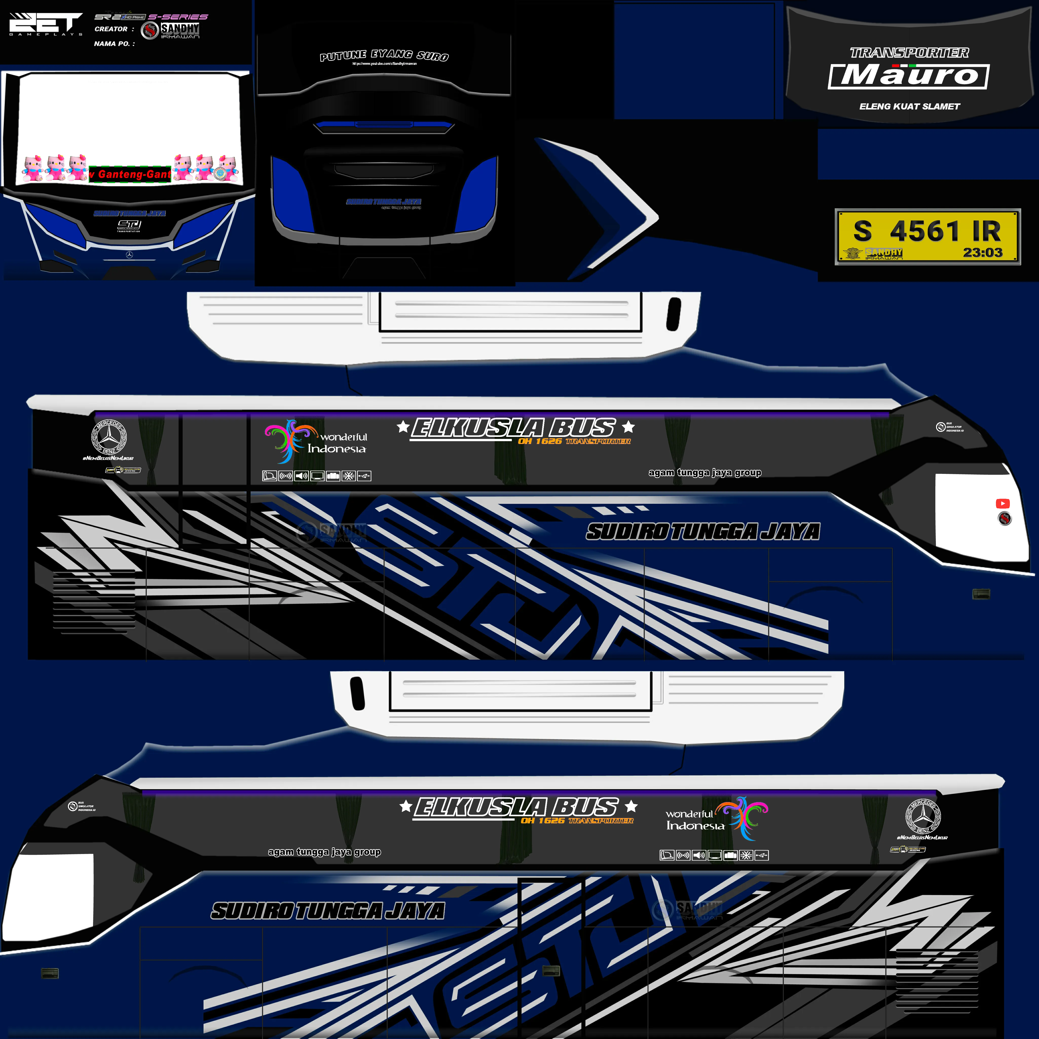 Kumpulan Livery Bussid Sudiro Tungga Jaya SHD Jernih Terlengkap 8 livery bussid sudiro tungga jaya shd jernih