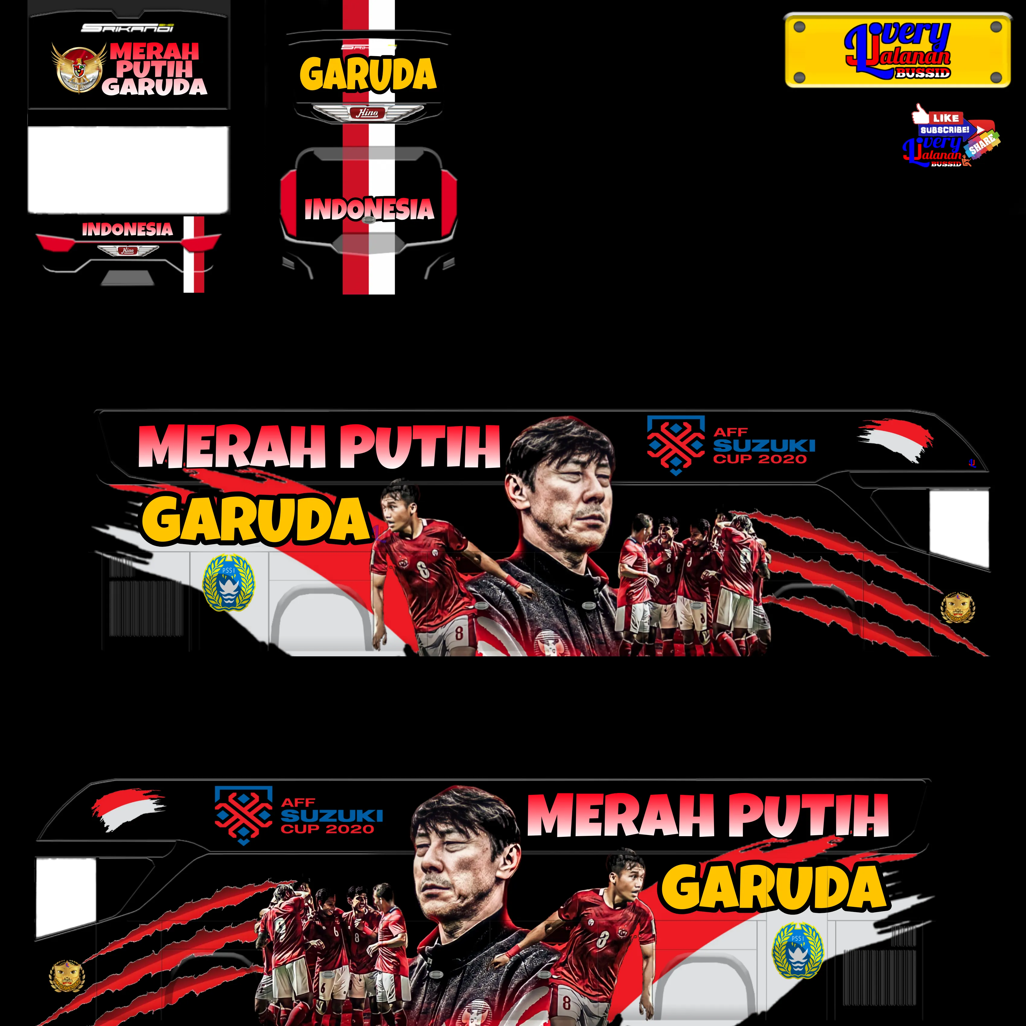 Kumpulan Livery Bussid Timnas Indonesia Terbagus Lengkap 5 livery bussid timnas indonesia