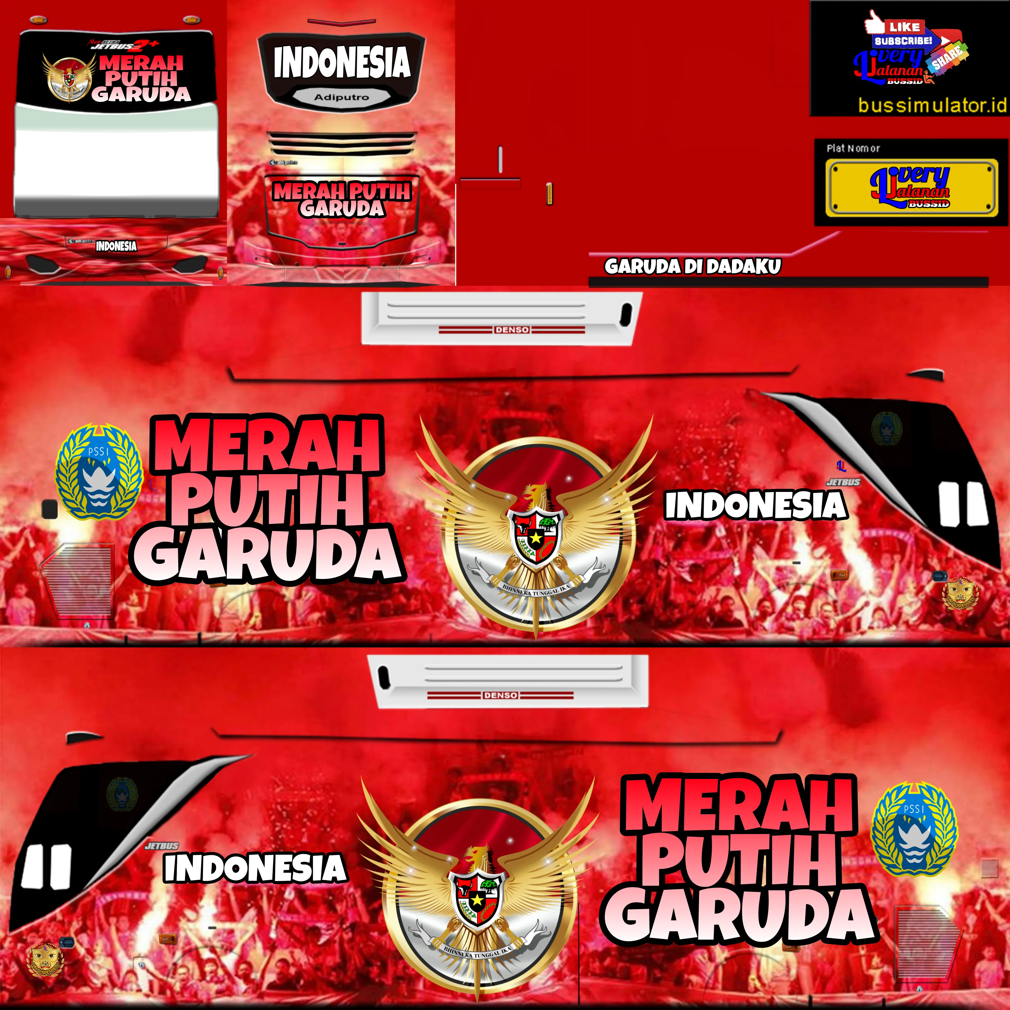 Kumpulan Livery Bussid Timnas Indonesia Terbagus Lengkap 4 livery bussid timnas indonesia