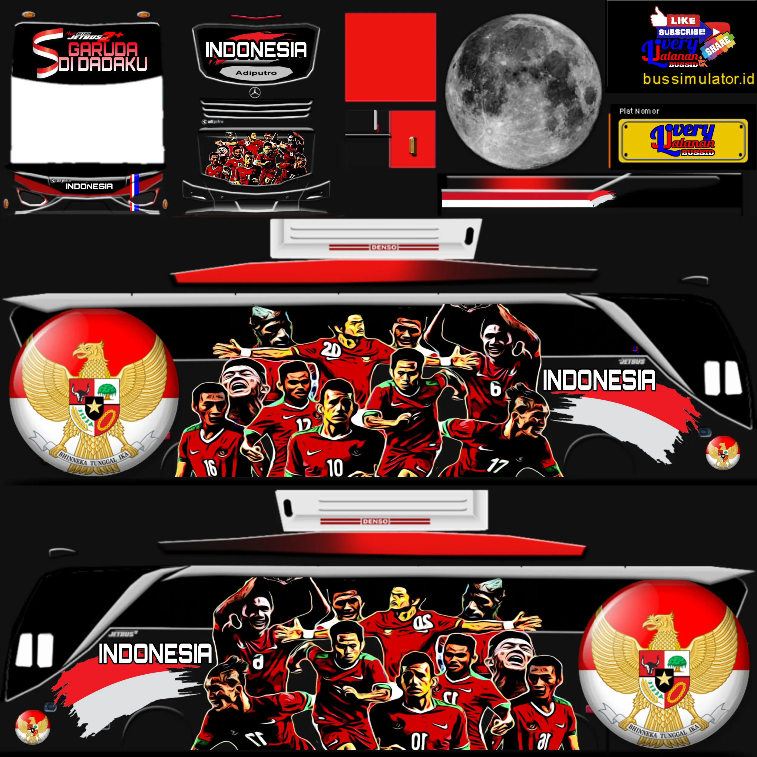 Kumpulan Livery Bussid Timnas Indonesia Terbagus Lengkap 3 livery bussid timnas indonesia