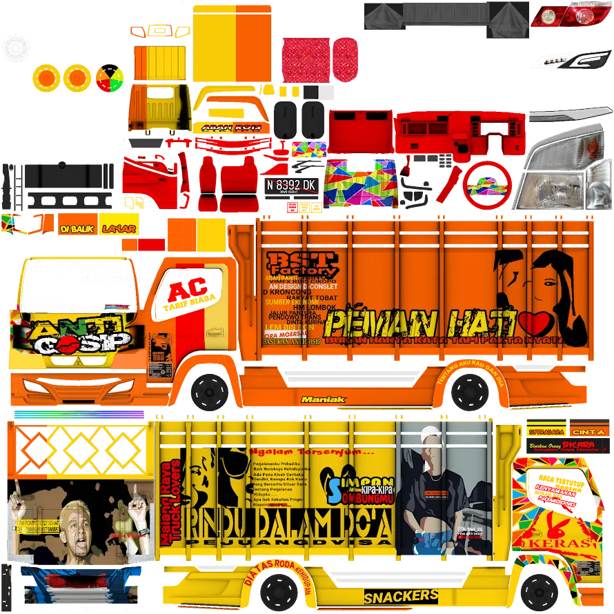 Kumpulan Livery Bussid Truck Canter Anti Gosip Terbagus Lengkap 4 livery bussid truck canter anti gosip