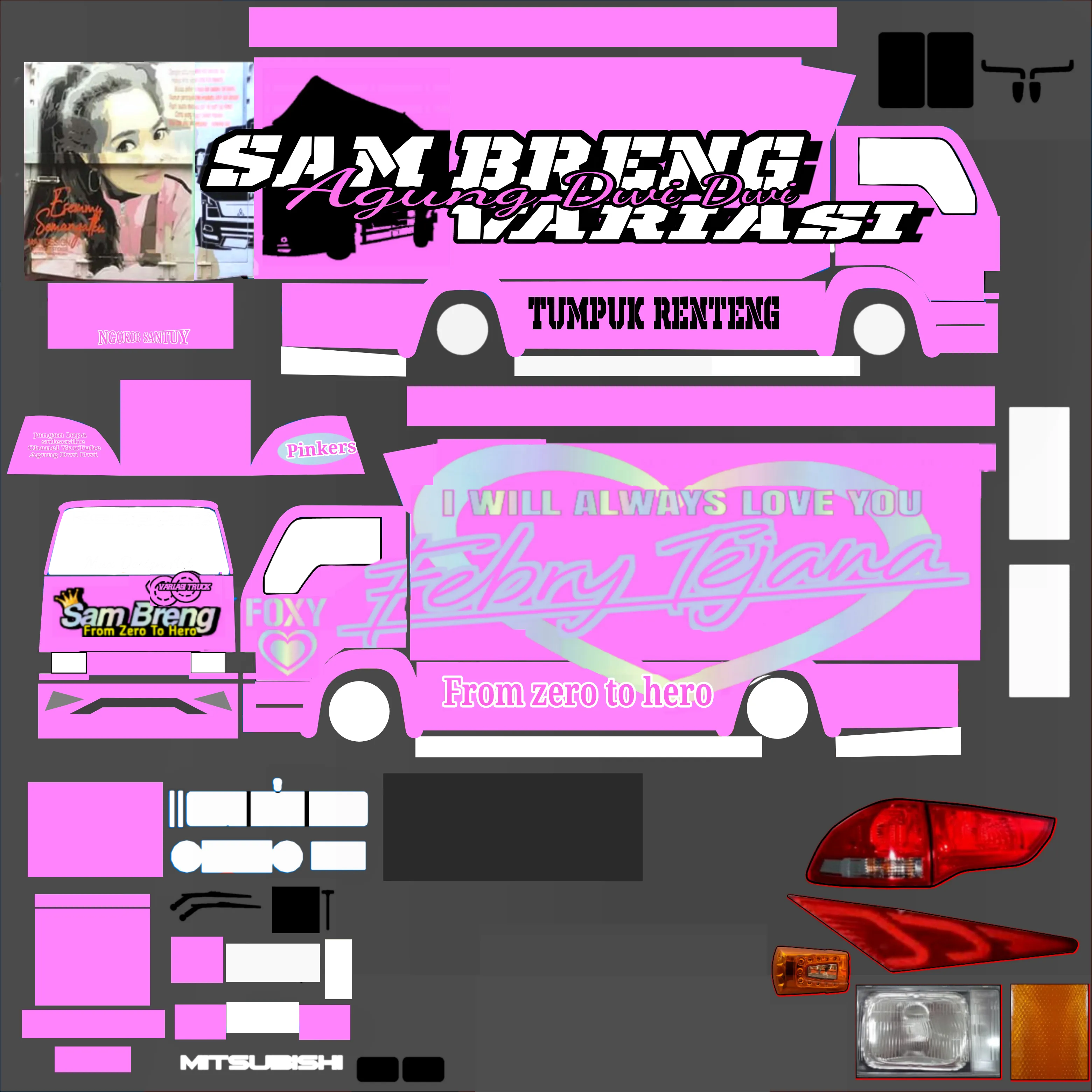 Kumpulan Livery Truck Canter Terbagus dan Keren Lengkap 5 livery truck canter