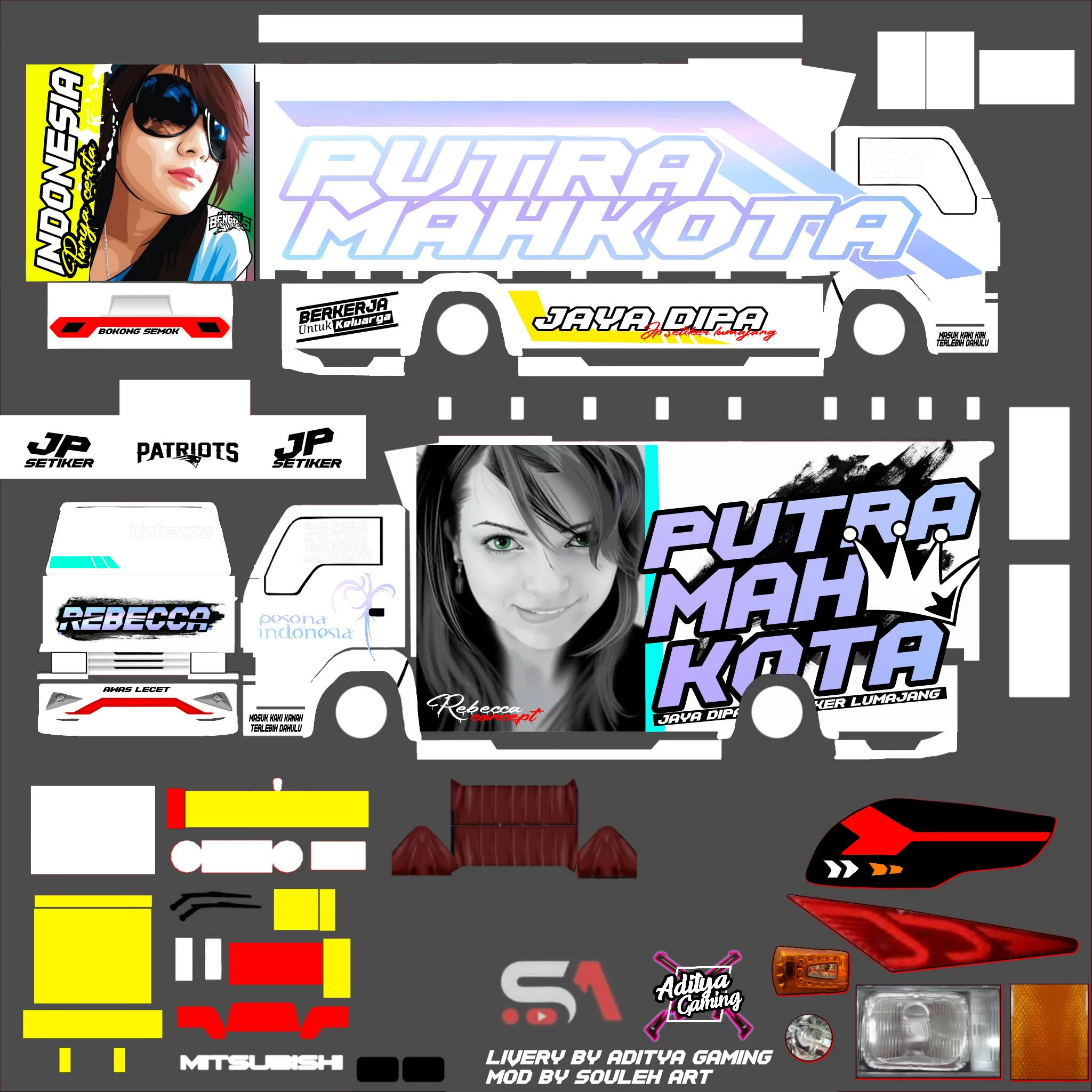 Kumpulan Livery Truck Canter Terbagus dan Keren Lengkap 4 livery truck canter