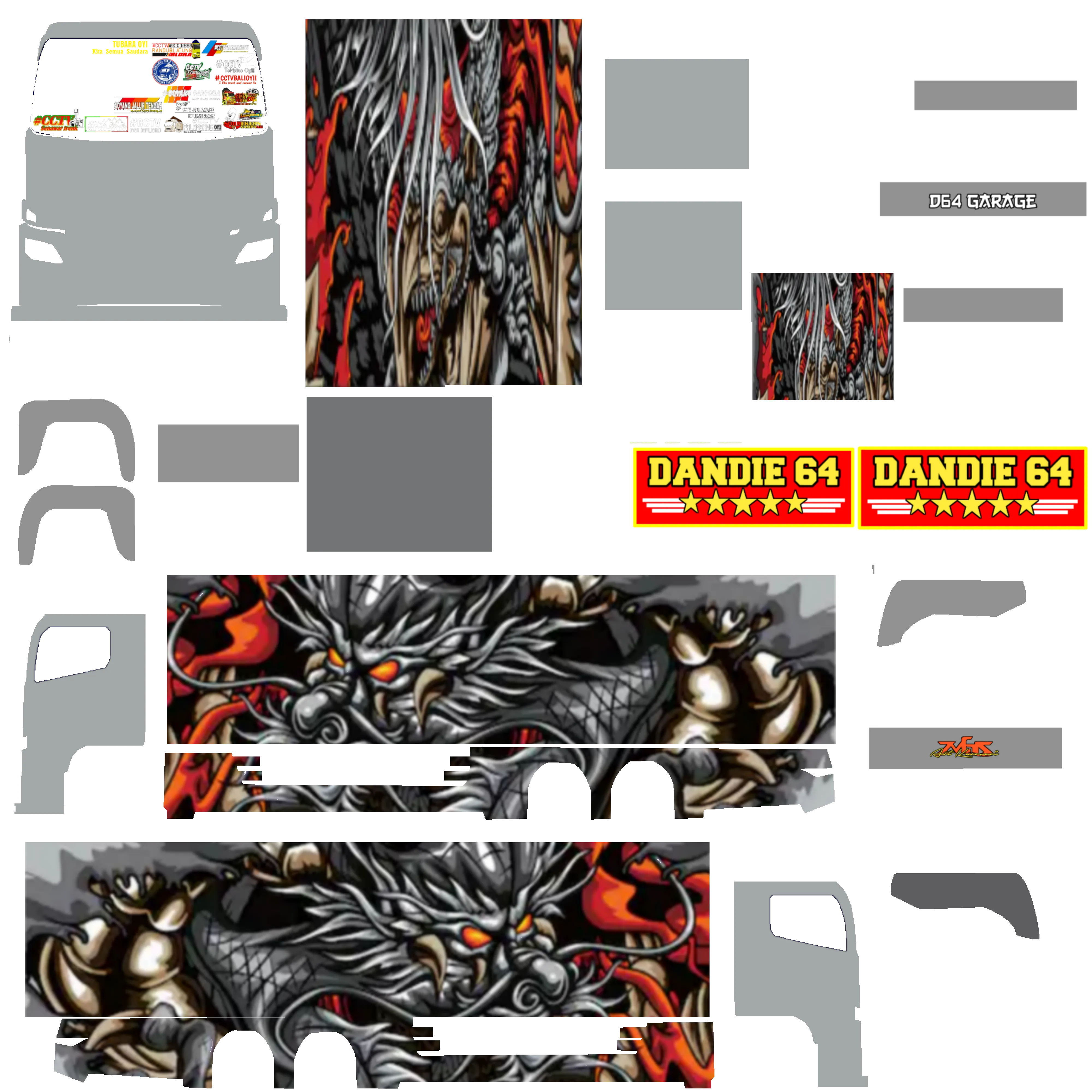 Kumpulan Livery Truck Canter Terbagus dan Keren Lengkap 3 livery truck canter