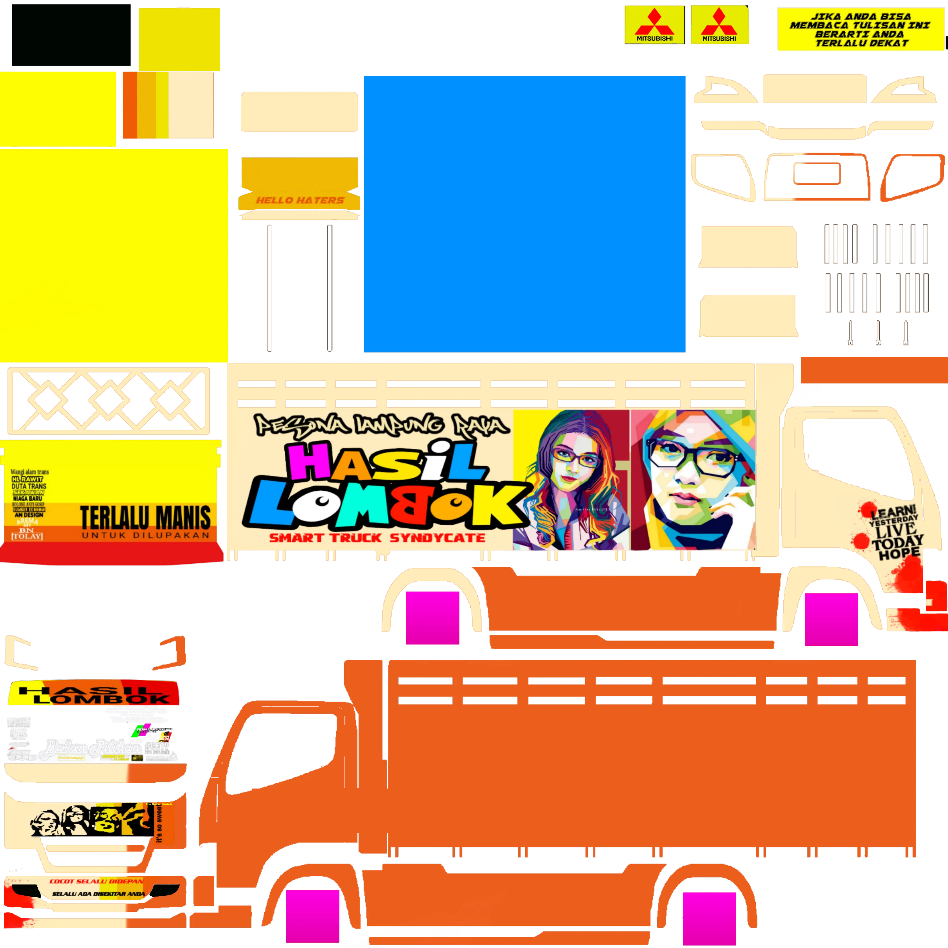 Kumpulan Livery Truck Canter Terbagus dan Keren Lengkap 12 livery truck canter