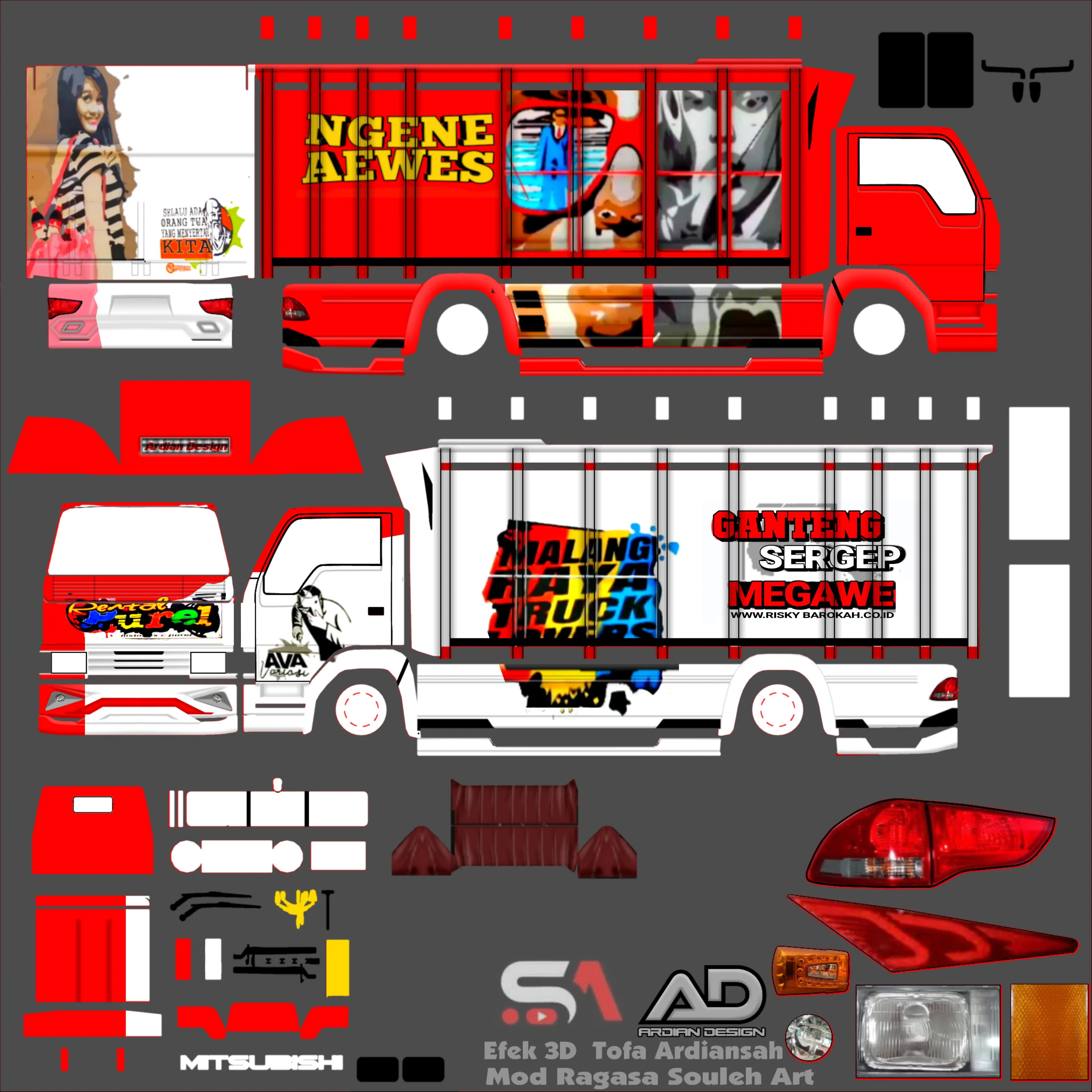 Kumpulan Livery Truck Canter Terbagus dan Keren Lengkap 7 livery truck canter