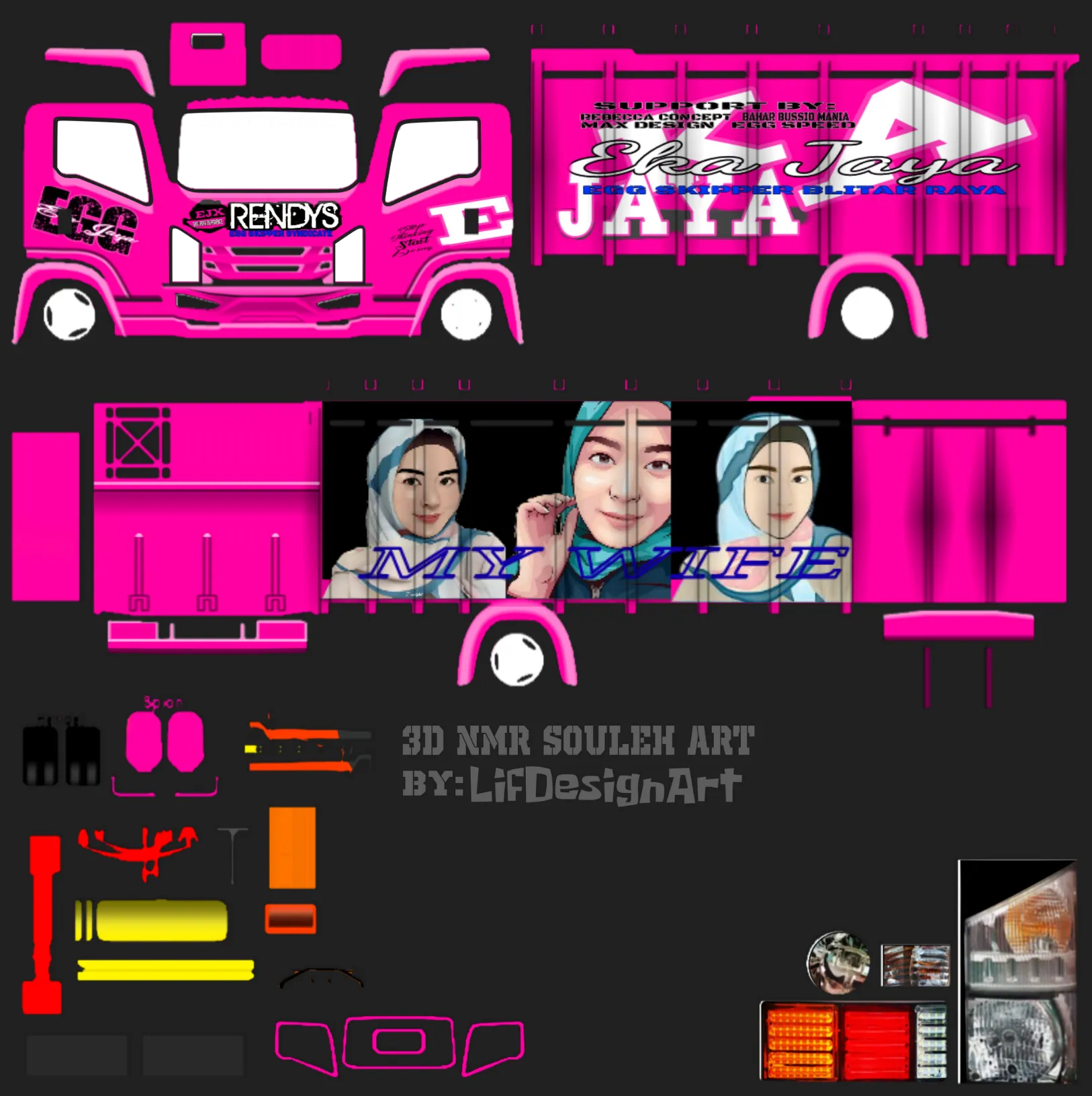 Kumpulan Livery Truck Canter Terbagus dan Keren Lengkap 17 livery truck canter