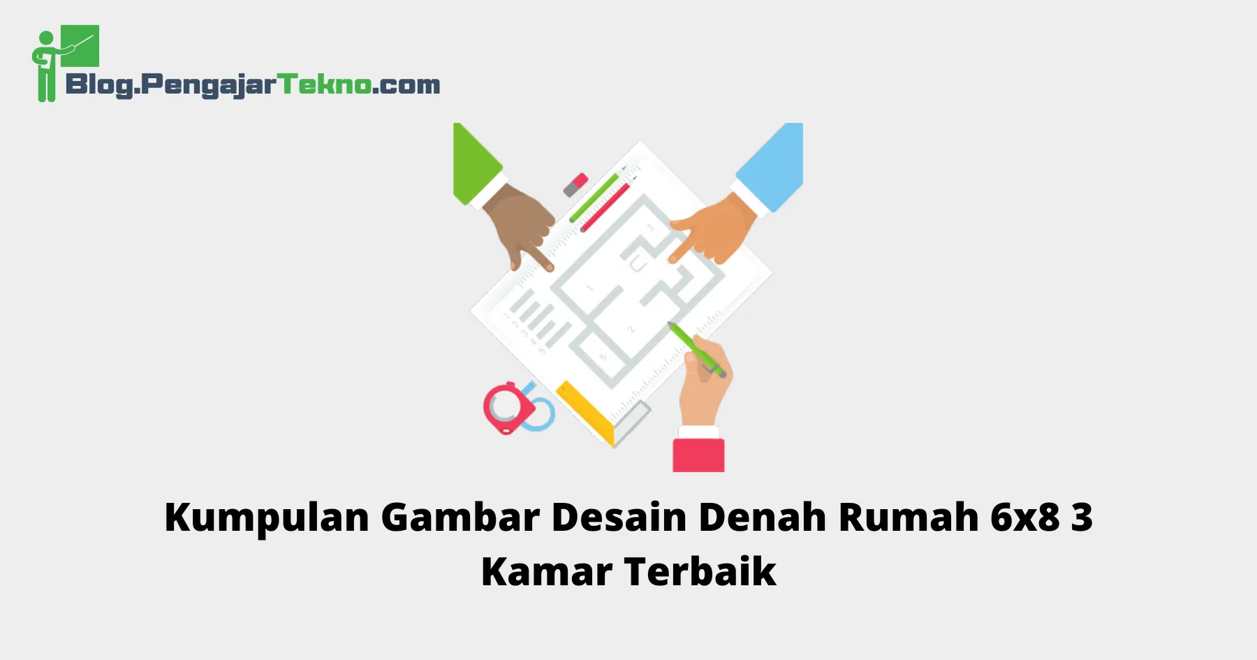 denah rumah 6x8 3 kamar