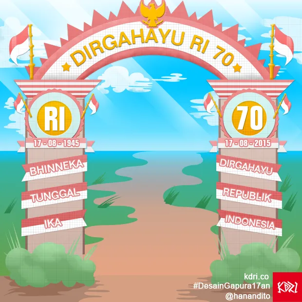 Kumpulan Desain Gapura 17 Agustus Minimalis Terbagus 6 Gapura 17 Agustus Minimalis