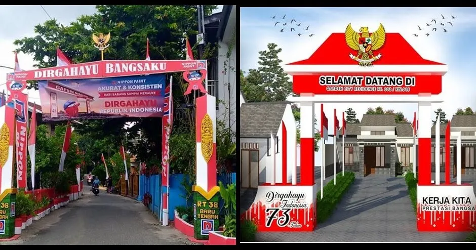 Kumpulan Desain Gapura 17 Agustus Minimalis Terbagus 10 Gapura 17 Agustus Minimalis