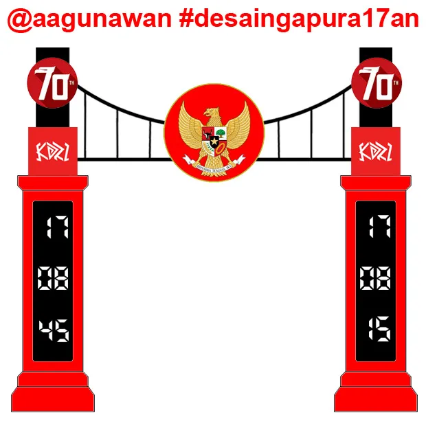 Kumpulan Desain Gapura 17 Agustus Minimalis Terbagus 7 Gapura 17 Agustus Minimalis