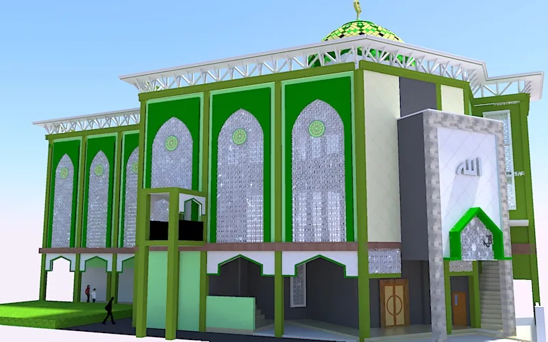 Kumpulan Cat Masjid Warna Hijau Bagus dan Indah Sekali 17 Cat Masjid Warna Hijau