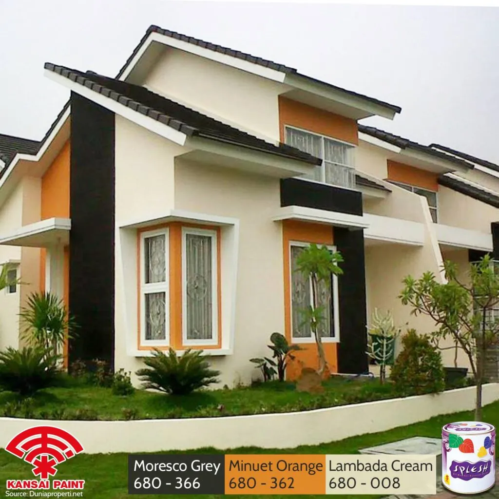 Cat Rumah Warna Orange dan Cream