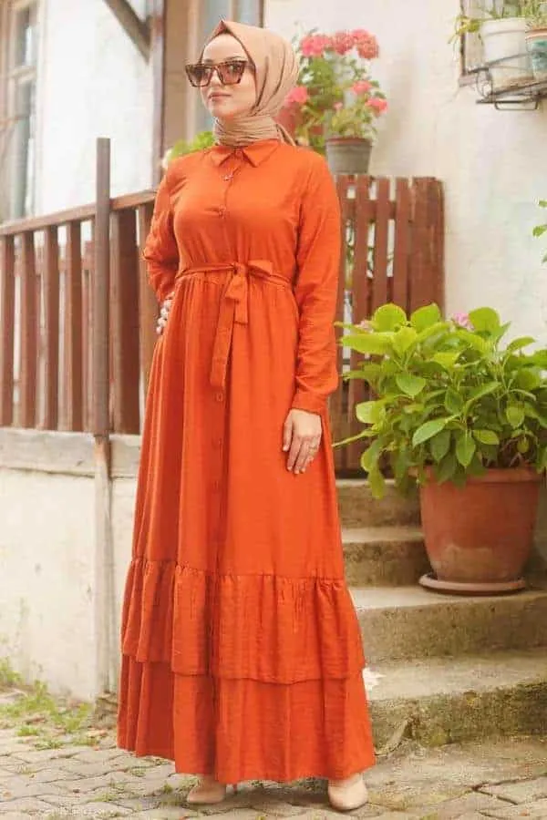 Gamis Orange Cocok Dengan Jilbab Warna Apa? Ini Dia Terbagus! 17 Gamis Orange Cocok Dengan Jilbab Warna Apa