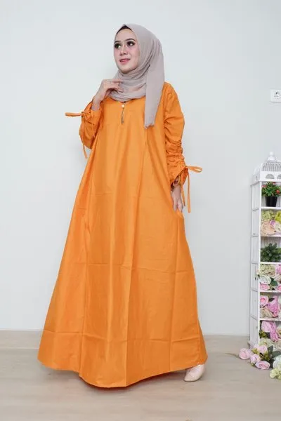 Gamis Orange Cocok Dengan Jilbab Warna Apa? Ini Dia Terbagus! 10 Gamis Orange Cocok Dengan Jilbab Warna Apa