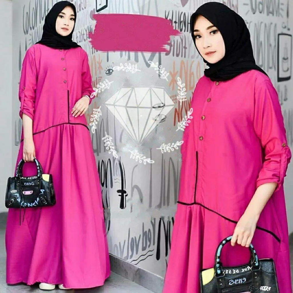 Gamis Pink Fanta Cocok Dengan Jilbab Warna Apa? Ini Dia Cocoknya! 11 Gamis Pink Fanta Cocok Dengan Jilbab Warna Apa