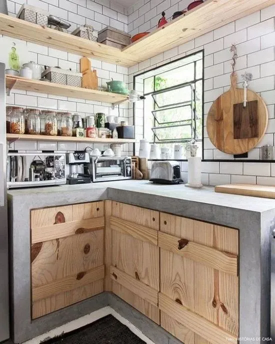 Model Meja Dapur Cor Sederhana