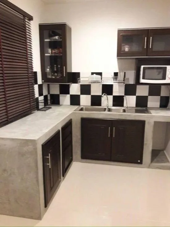 Model Meja Dapur Cor Sederhana
