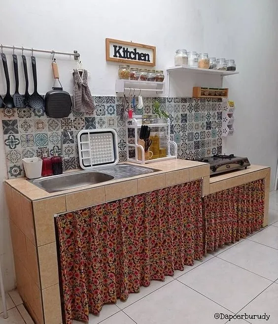 Model Meja Dapur Cor Sederhana