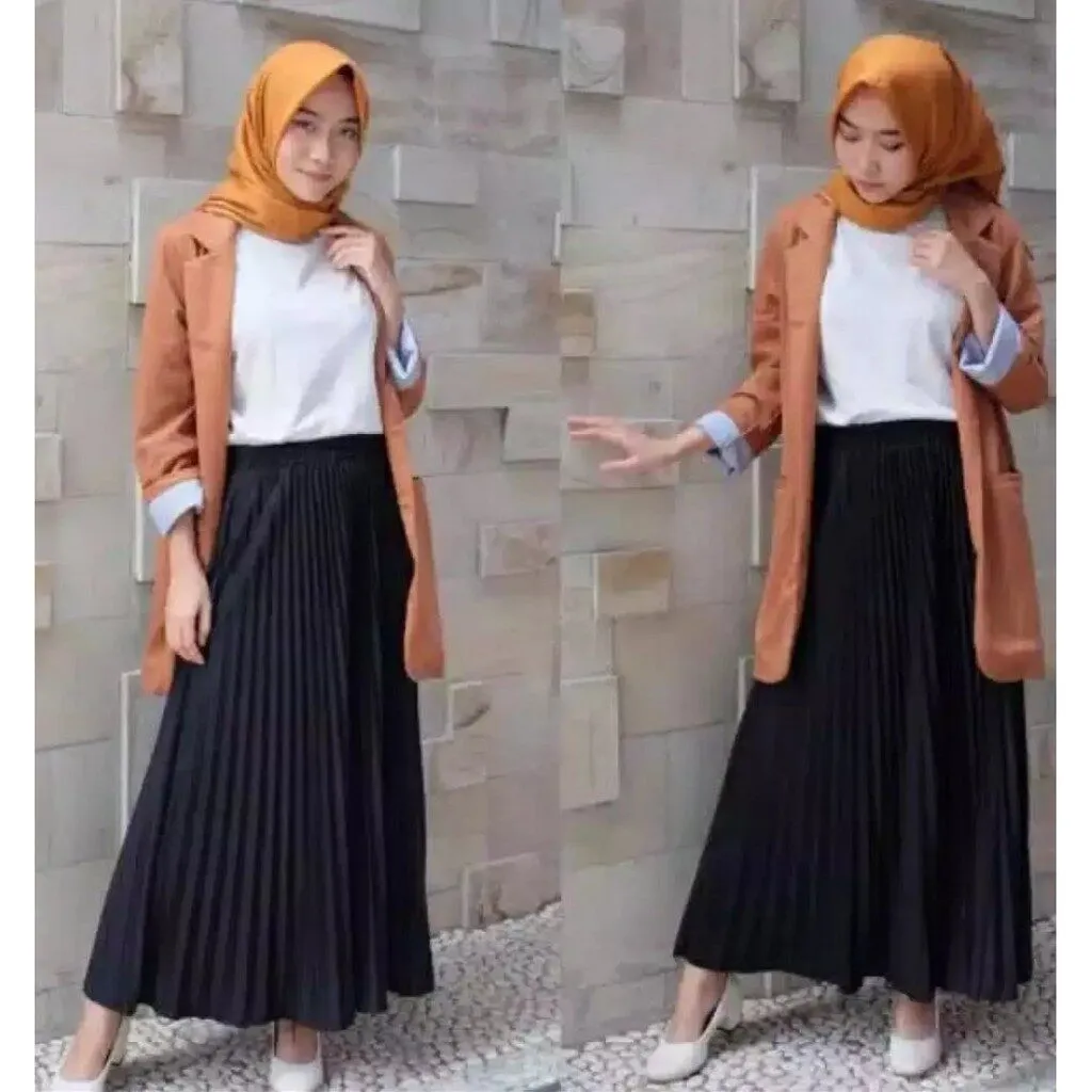 Rok Plisket Hitam Cocok Dengan Baju Apa? Ini Yang Paling Cocok! 15 Rok Plisket Hitam Cocok Dengan Baju Apa