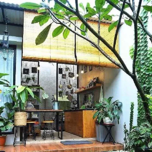 Kumpulan Desain Dapur Terbuka Menghadap Taman Terbagus 11 Dapur Terbuka Menghadap Taman